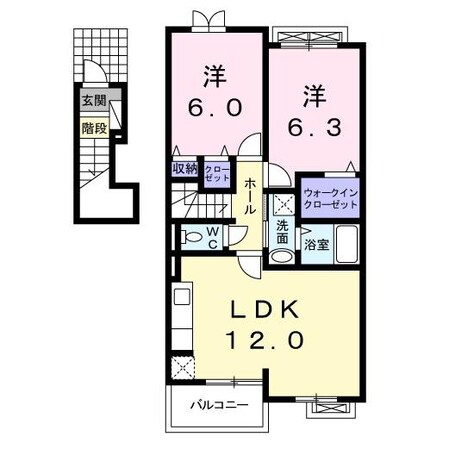 サニーガーデンDの物件間取画像